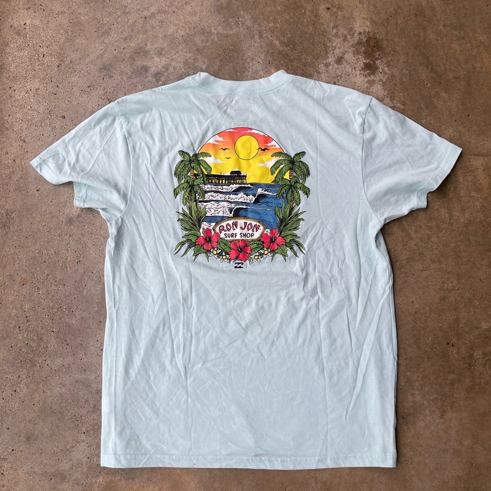 Ron Jon Surf Shop Teal T-Shirt Mens M Surfing Beach Core Fit